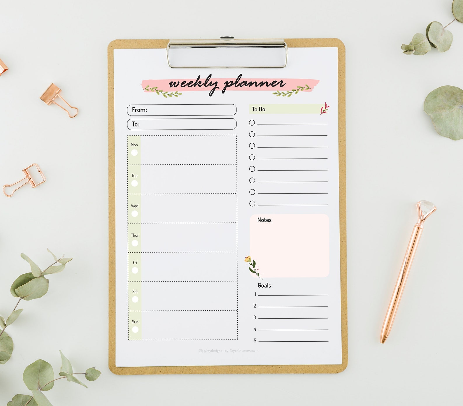 Monthly, Weekly, Daily Planner, Organizer, Printable - Etsy