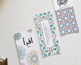 Islamic/Ramadan Coloring Bookmarks, Activity for Kids, Printable, Islamic Crafts, DIY