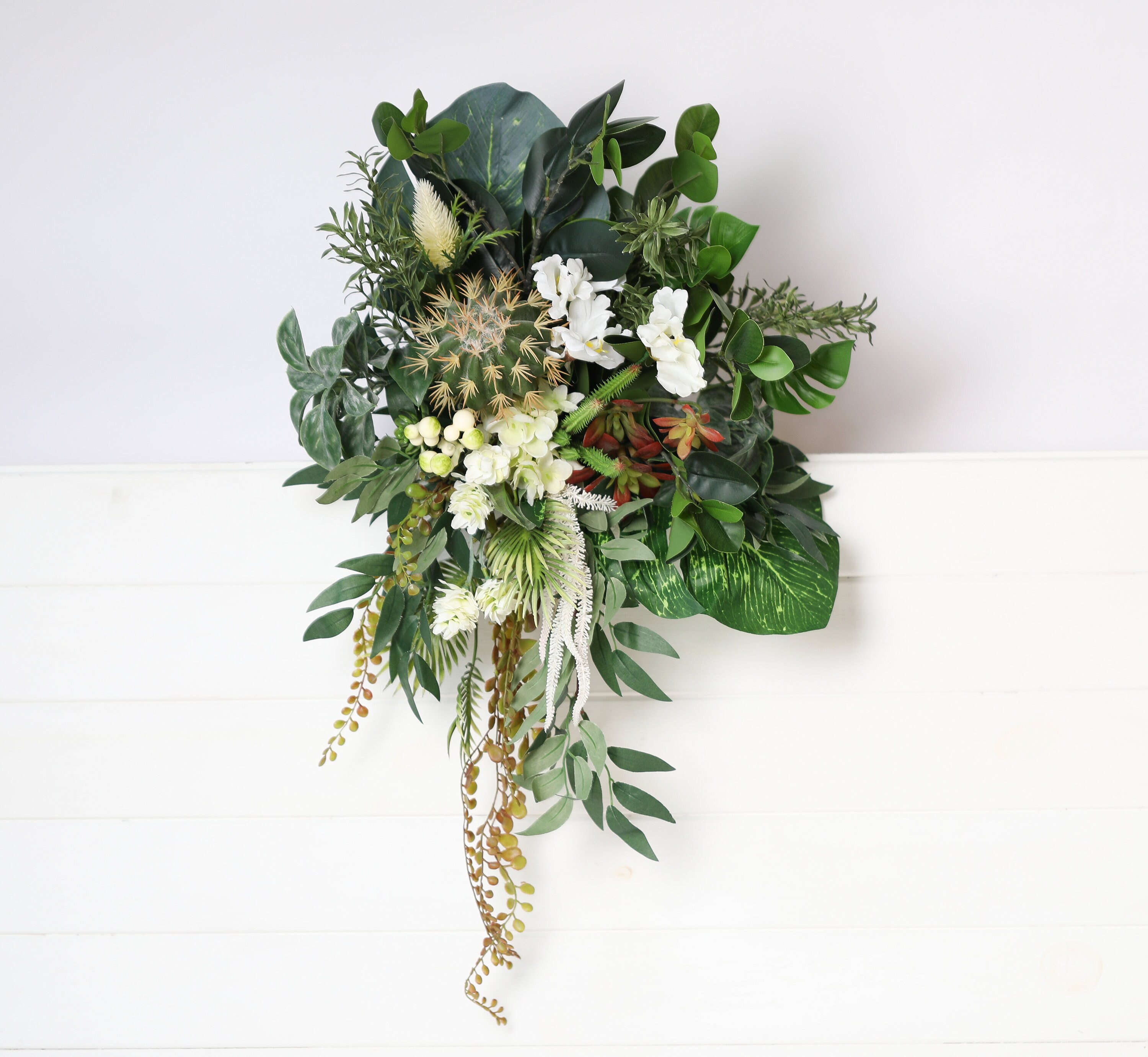 Tropical Cactus Succulent Bouquet: Beach Wedding Fabric Flowers - Etsy, image size:3000x2764