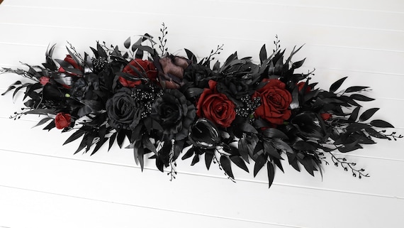 Low Burgundy Rose Arrangement