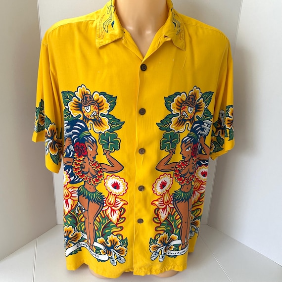 MAMBO LOUD SHIRTS マンボーラウドシャツ　アロハシャツ MAMBO LOUD SHIRTS☆90s VTG☆マンボーラウドシャツ☆ラガーマン