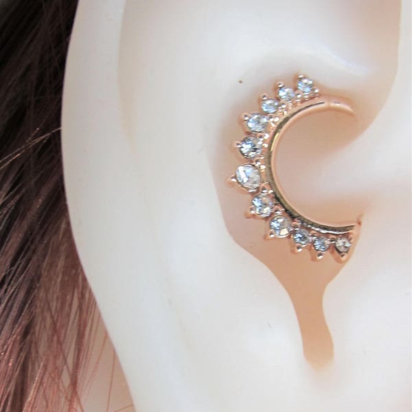 Rose Gold Plated Daith Piercing Bendable Ring..16g..9mm Inside Diameter(Right or Left Ear)