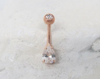 1.6mm - Sold Individually Marquise Chandelier Belly Button Ring 14 GA 1.6mm - Sold Individually Marquise Chandelier Belly Button Ring 14 GA