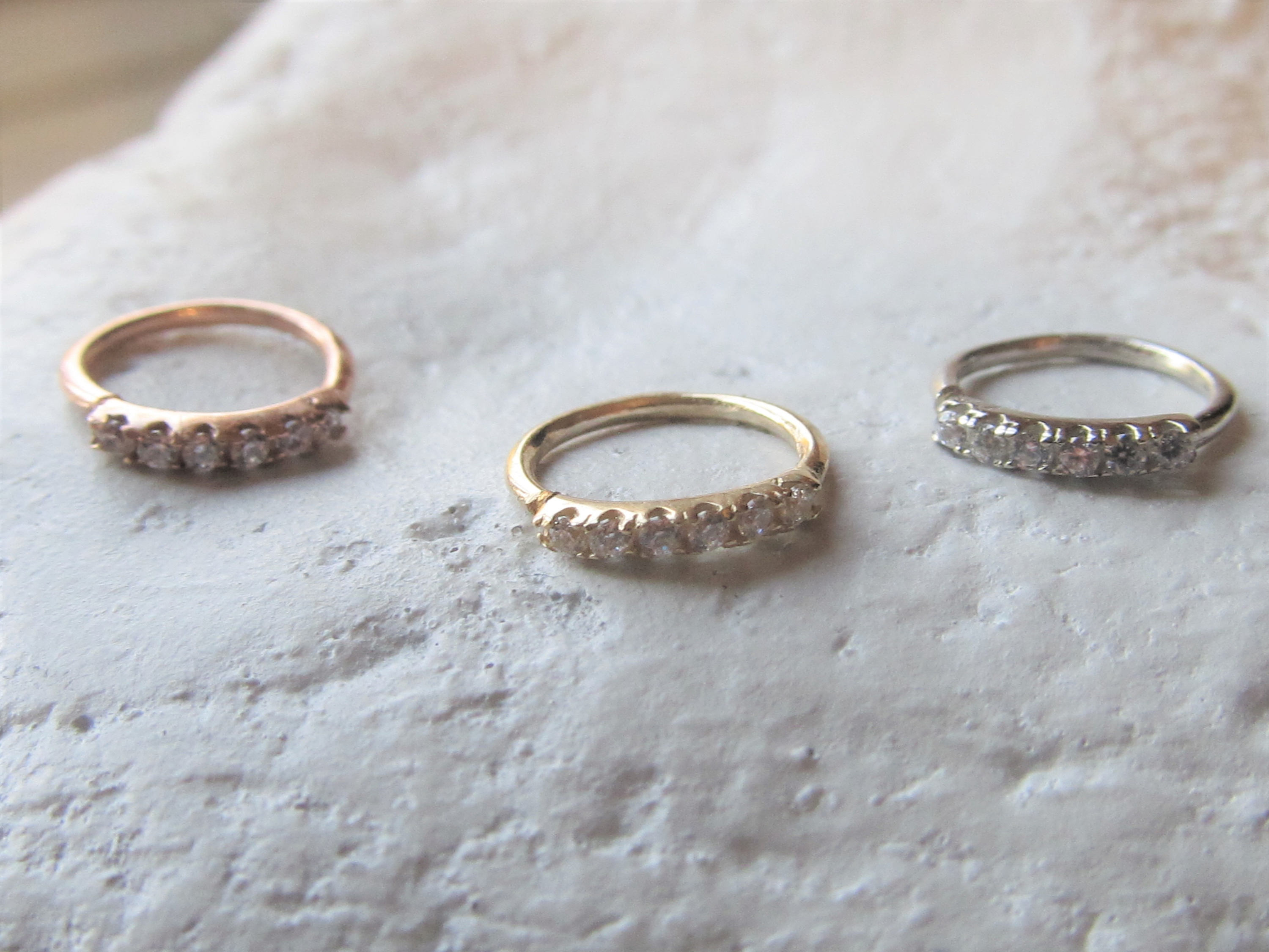 14kt Solid White Gold Lip Piercing Ultimate Hoop Ring.. 18 g.. Etsy