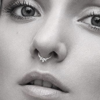 White septum shop ring