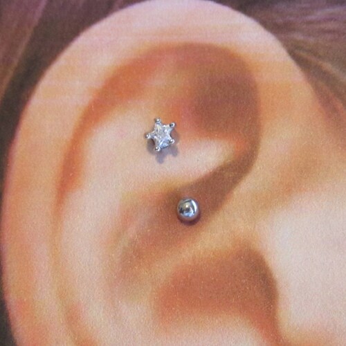 Rook Piercing Surgical Steel Curved Barbell..16g..8mm Etsy UK