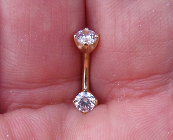 14k rose gold belly button rings deals