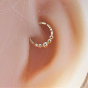 14k Solid Gold Daith,Helix,Snug,Rook,Cartilage Piercing Bendable ring..18g..8mm
