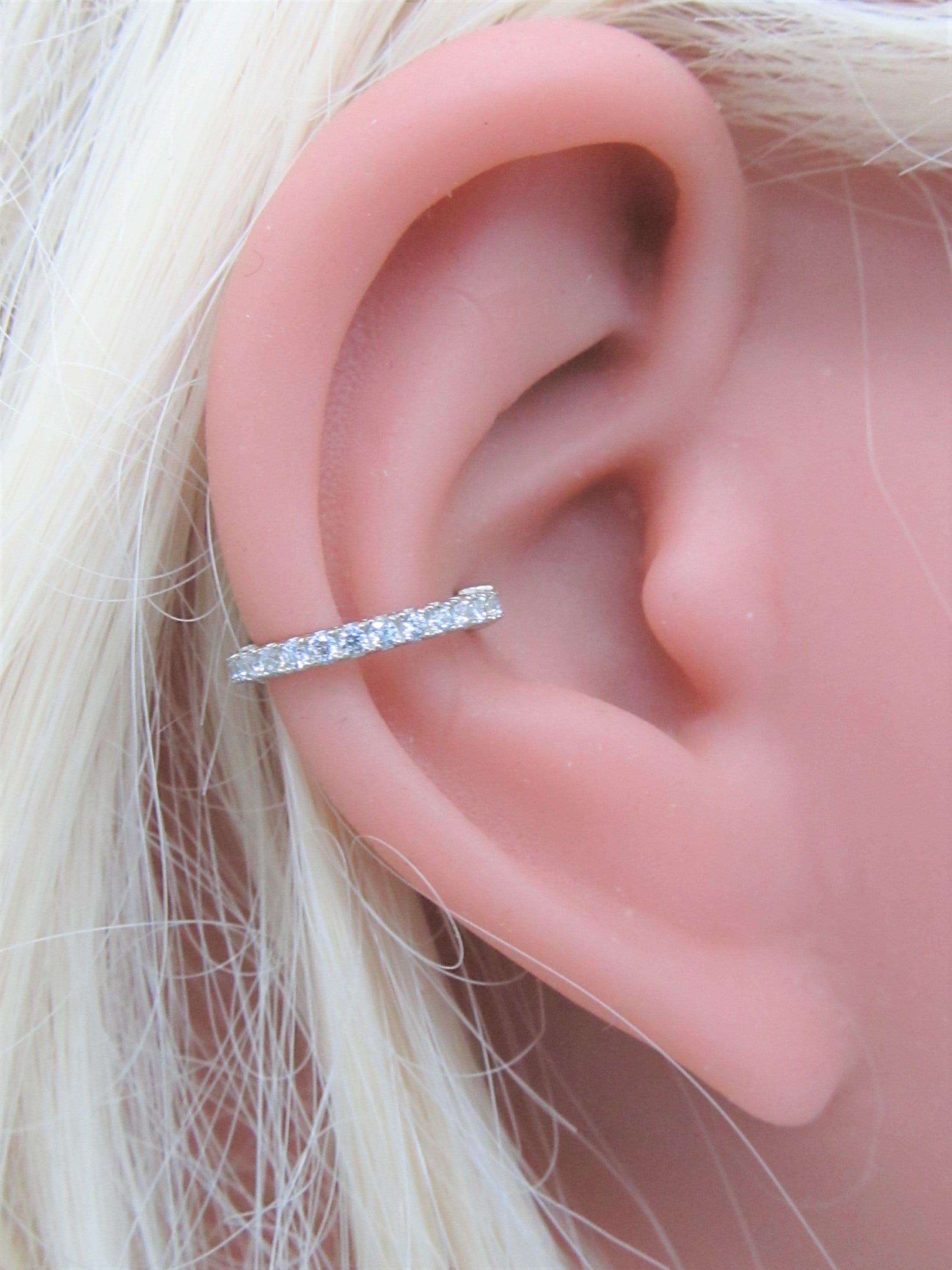 14k white on sale gold conch hoop
