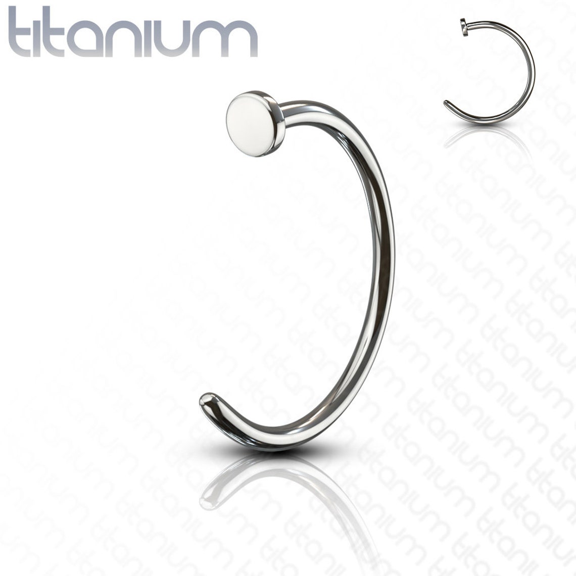 Titanium Nose Ring Hoop Implant G23.. 8mm..18g and 20g Etsy