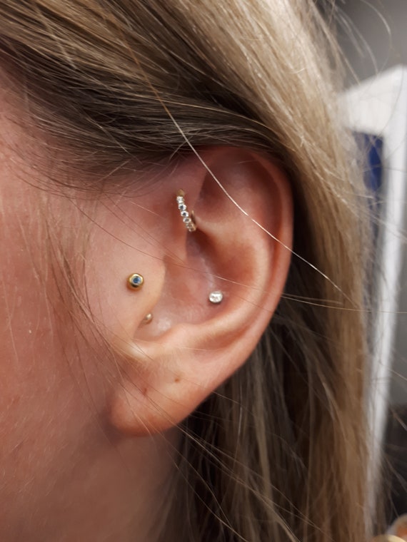 Rose gold forward helix earring discount