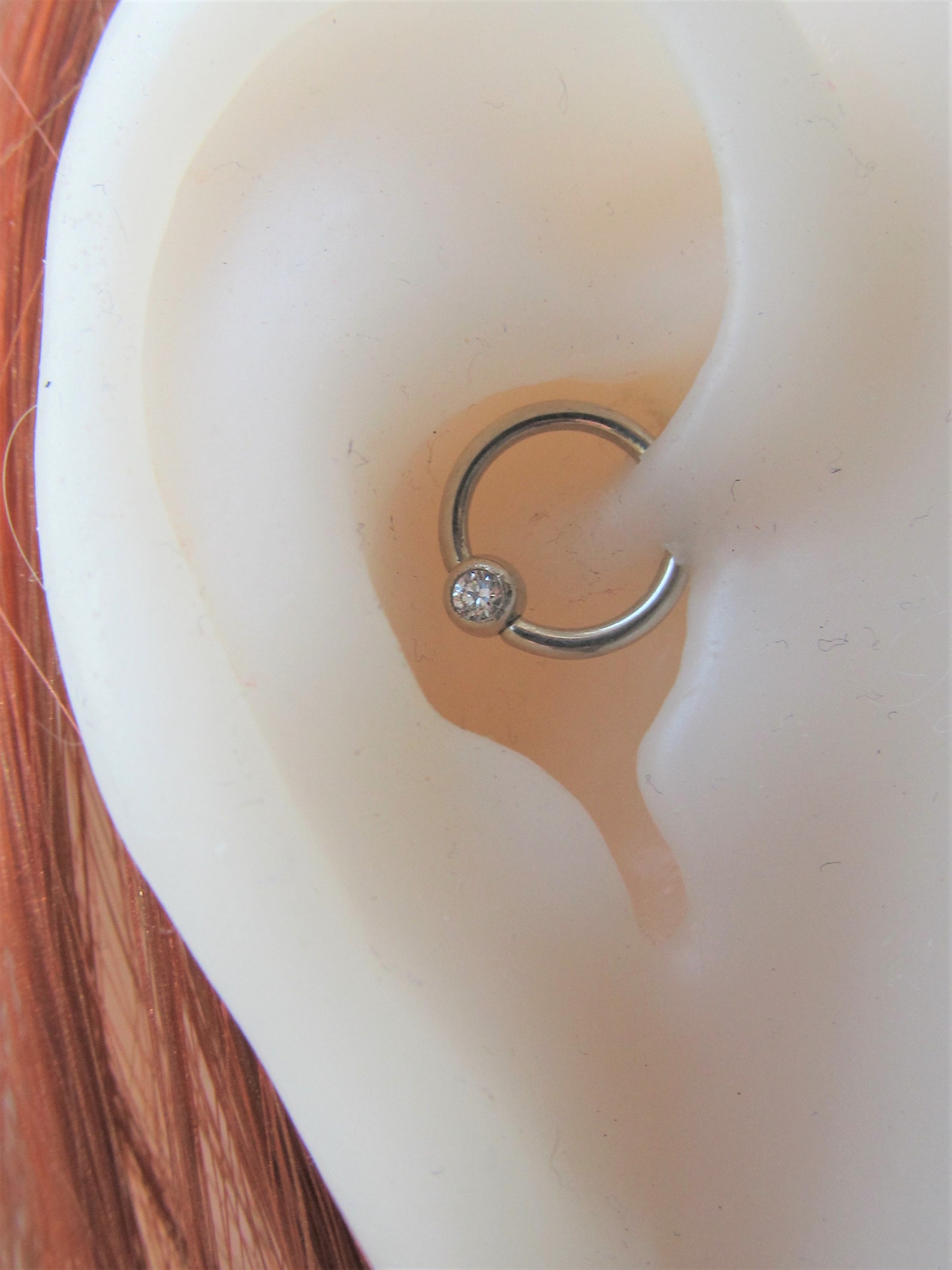 white gold captive bead ring