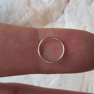 14k Solid Gold Nose Ring Seamless..14K..18g..8mm