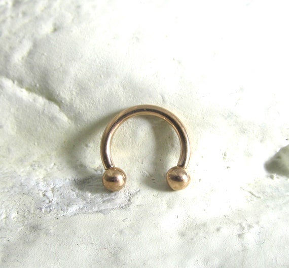 Implant Grade Titanium Internally Threaded Rose Gold PVD Horseshoe Circular Barbell Implant Grade Titanium Internally Threaded Rose Gold PVD Horseshoe Circular Barbell