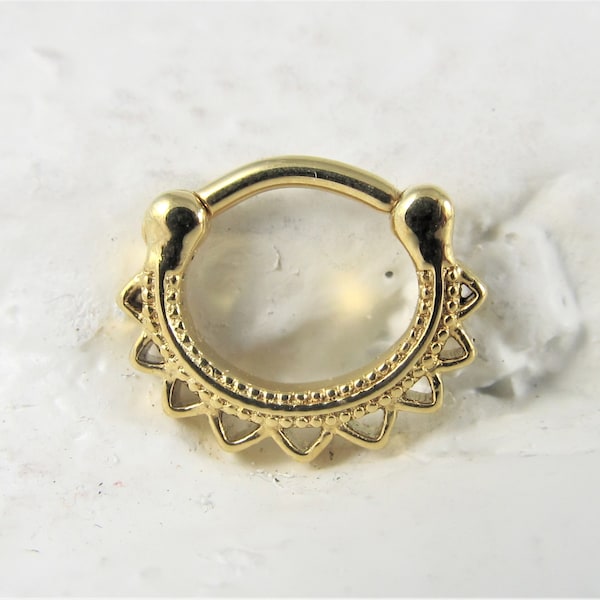 Piercing Clicker A Segmento In Acciaio Chirurgico Per Setto, Orecchio, Naso, Elica – Taffstyle