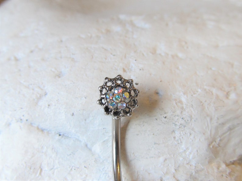 Rook Piercing Multi Cz Surgical Steel Flower...16g..8mm Etsy