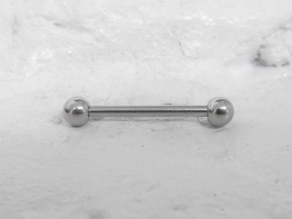 White gold cheap nipple barbell