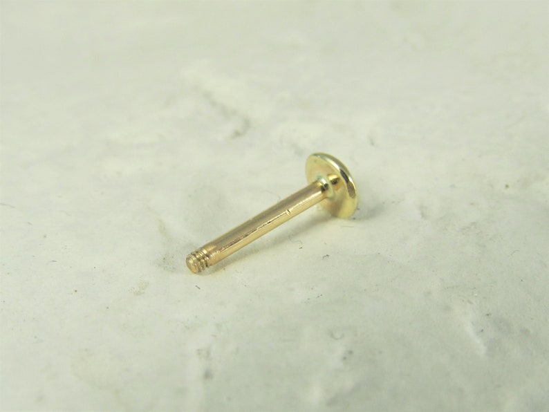 14k Solid Gold Labret Backing..16g..6mm or 8mm..externally Threaded - Etsy