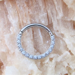 Titan Implant Grade, Septum, Daith, Nippel, Hinged Clicker hoop ring..16g..8 mm oder 10 mm..also 14g..10 mm