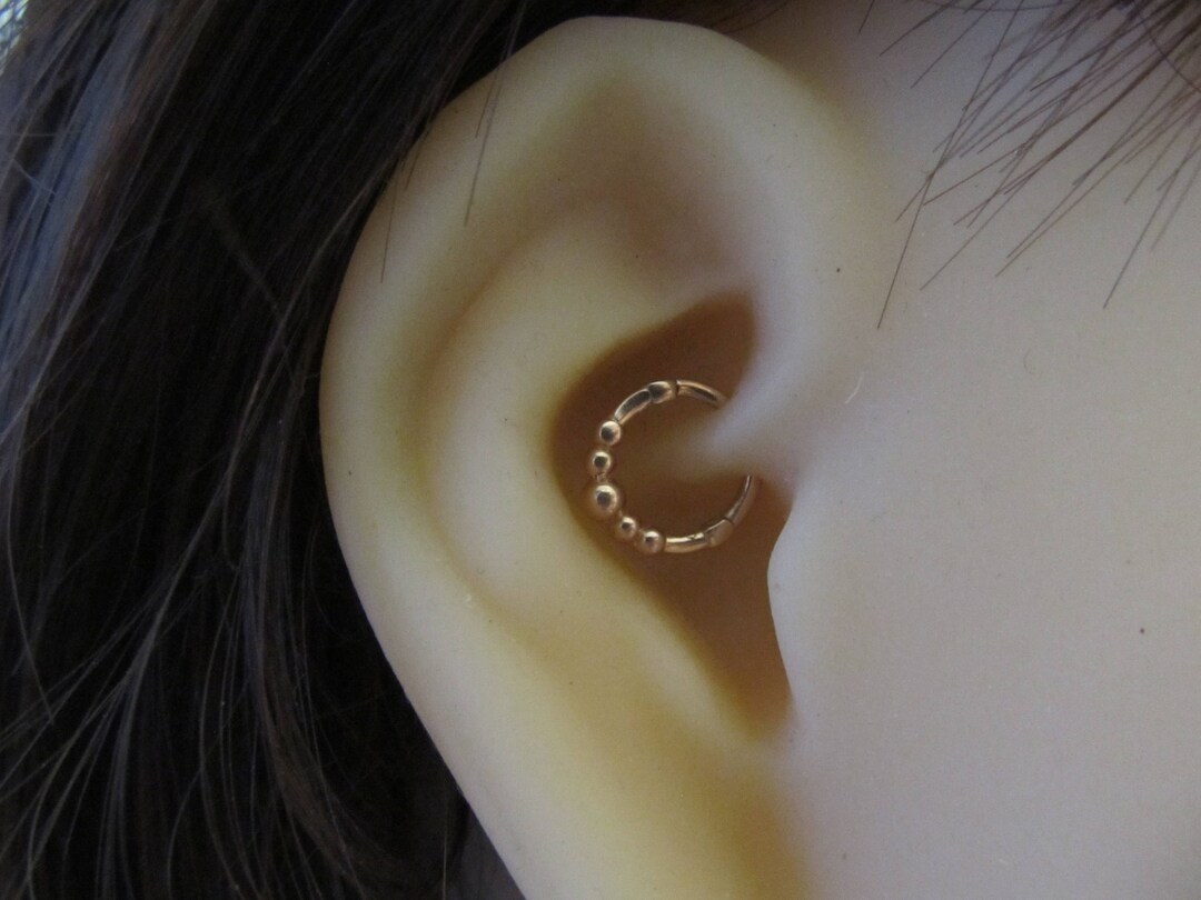 14k Solid Rose Gold Daith Piercing Clicker Ring 16g..8mm Etsy