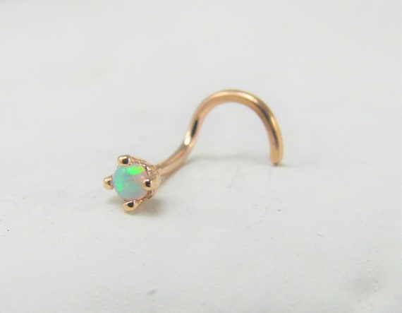 Rose gold opal nose deals ring