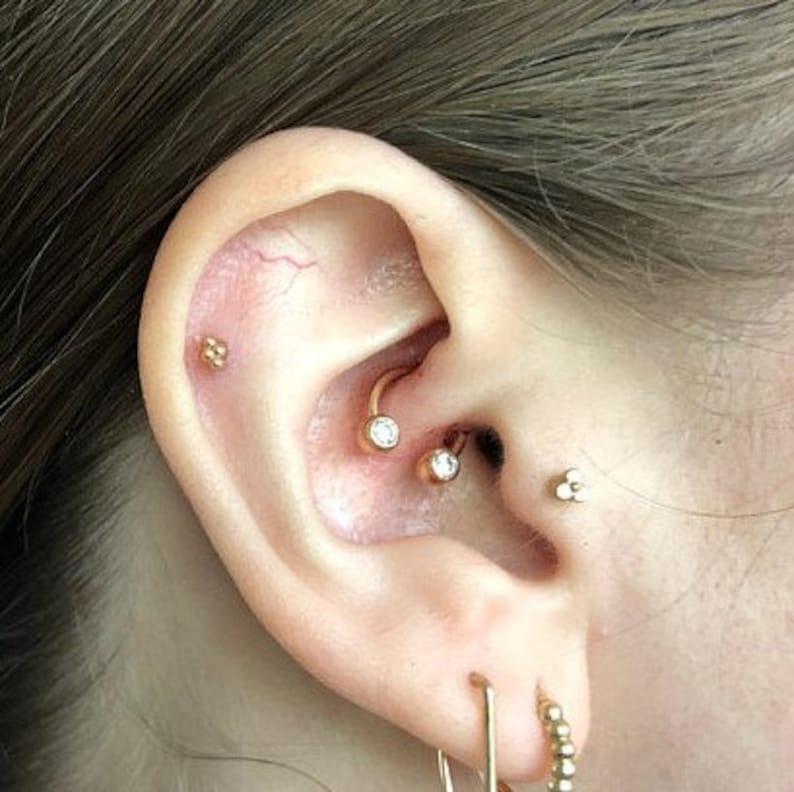 gold daith piercing