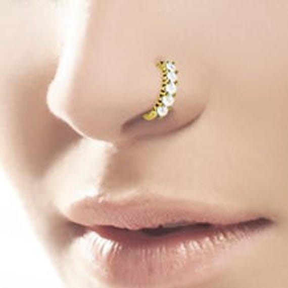 Buy Rbenxia Nose Studs Rings Rhinestone Steel Nose Piercing Ring Color  Random (10pcs) at Amazon.in