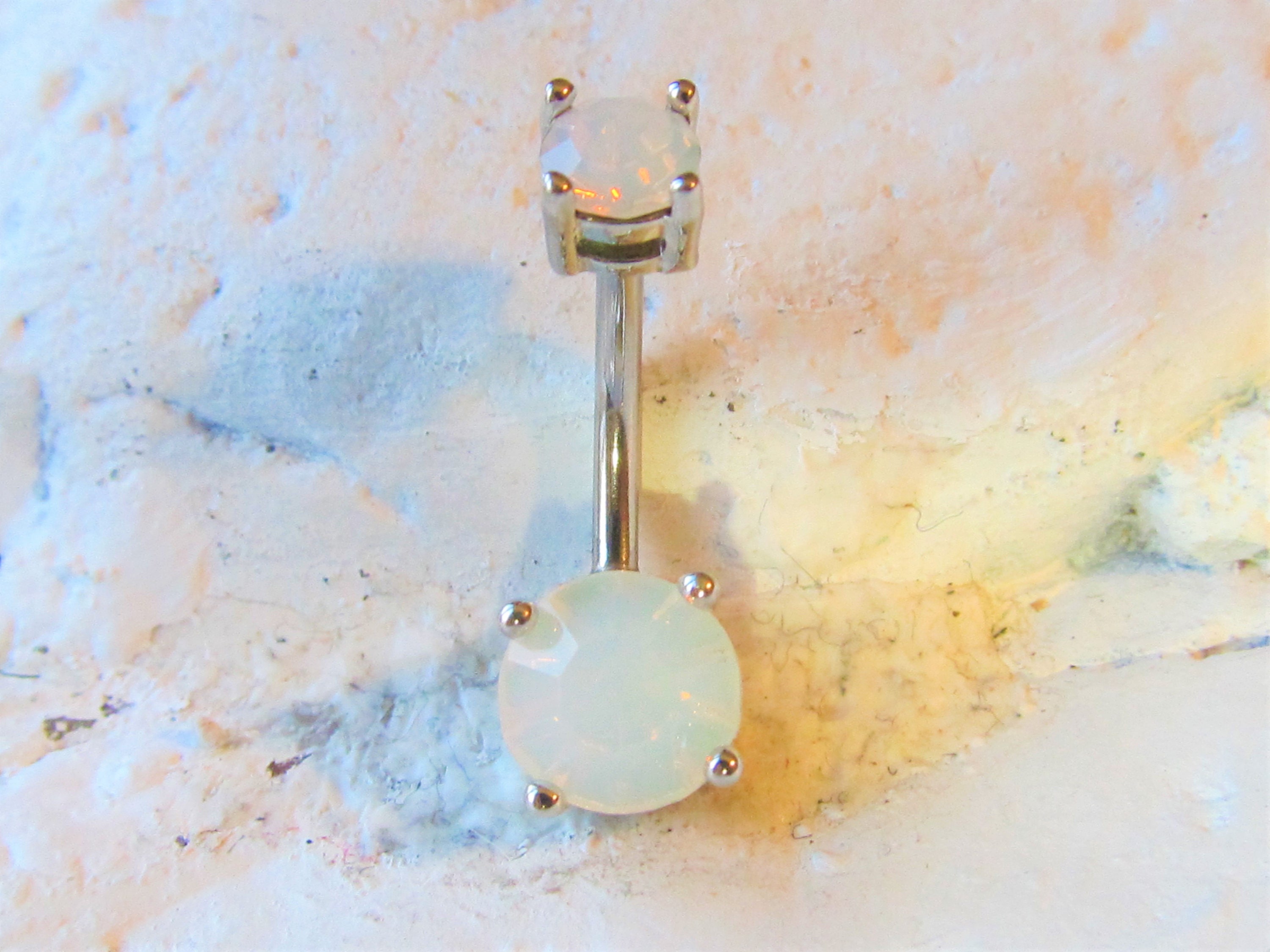 Piercing Feste E Quotidiano Piercing Per Capezzoli In Acciaio Chirurgico | Anelli Con Opale | Gauge 14 (1.6mm) | 4 Pezzi Piercing Capezzoli Acciaio