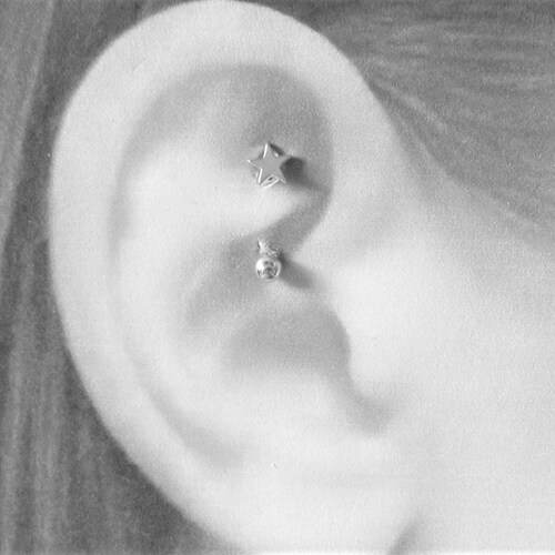 Rook Piercing Surgical Steel Curved Barbell..16g..8mm Etsy UK