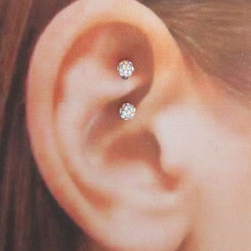 Rook Piercing Curved Barbellinternally Threaded 16g..8mm Etsy