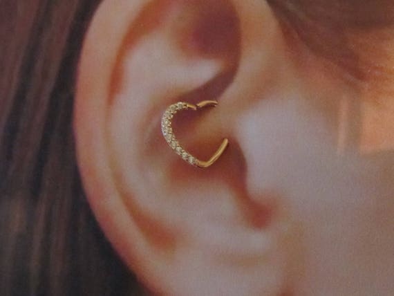 OUFER Women's Heart Daith Piercing Jewelry
