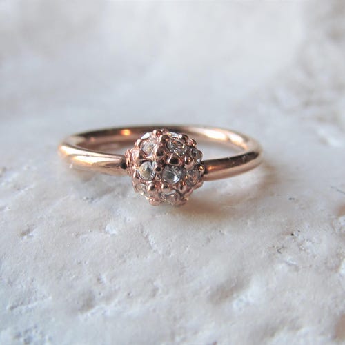 Rose Gold Conch Piercing Multistone Ring..16g..10 or 12mm - Etsy