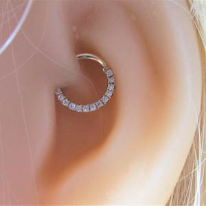 14k solid Gold Daith,cartilage,Helix piercing Jewelry Bendable Ring..18g..8mm
