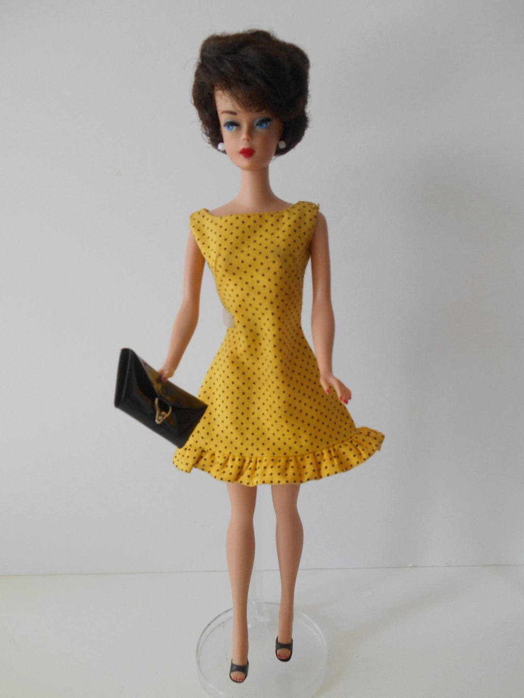 Vintage Barbie PAK Sun-shiner Black Polka Dot on Yellow 1969, Doll Not ...