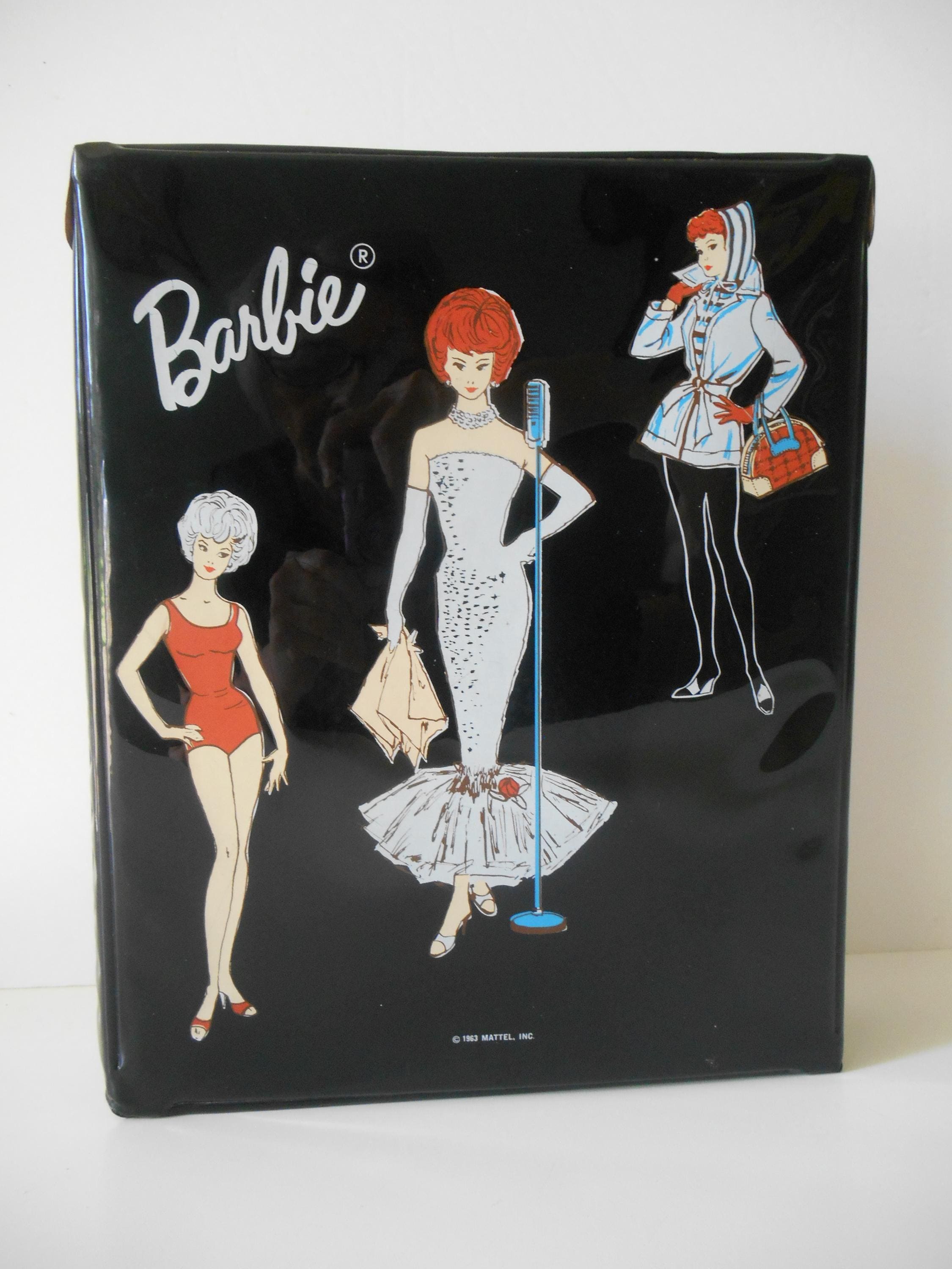 バービー 1961年 ビンテージ ドールケース 収納ケース黒 Vintage 1963 Black Barbie Doll Case Accessory | eBay