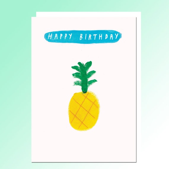 Joyeux Anniversaire Ananas Carte Danniversaire Douce Etsy France Joyeux Anniversaire Ananas Carte Danniversaire Douce Etsy France