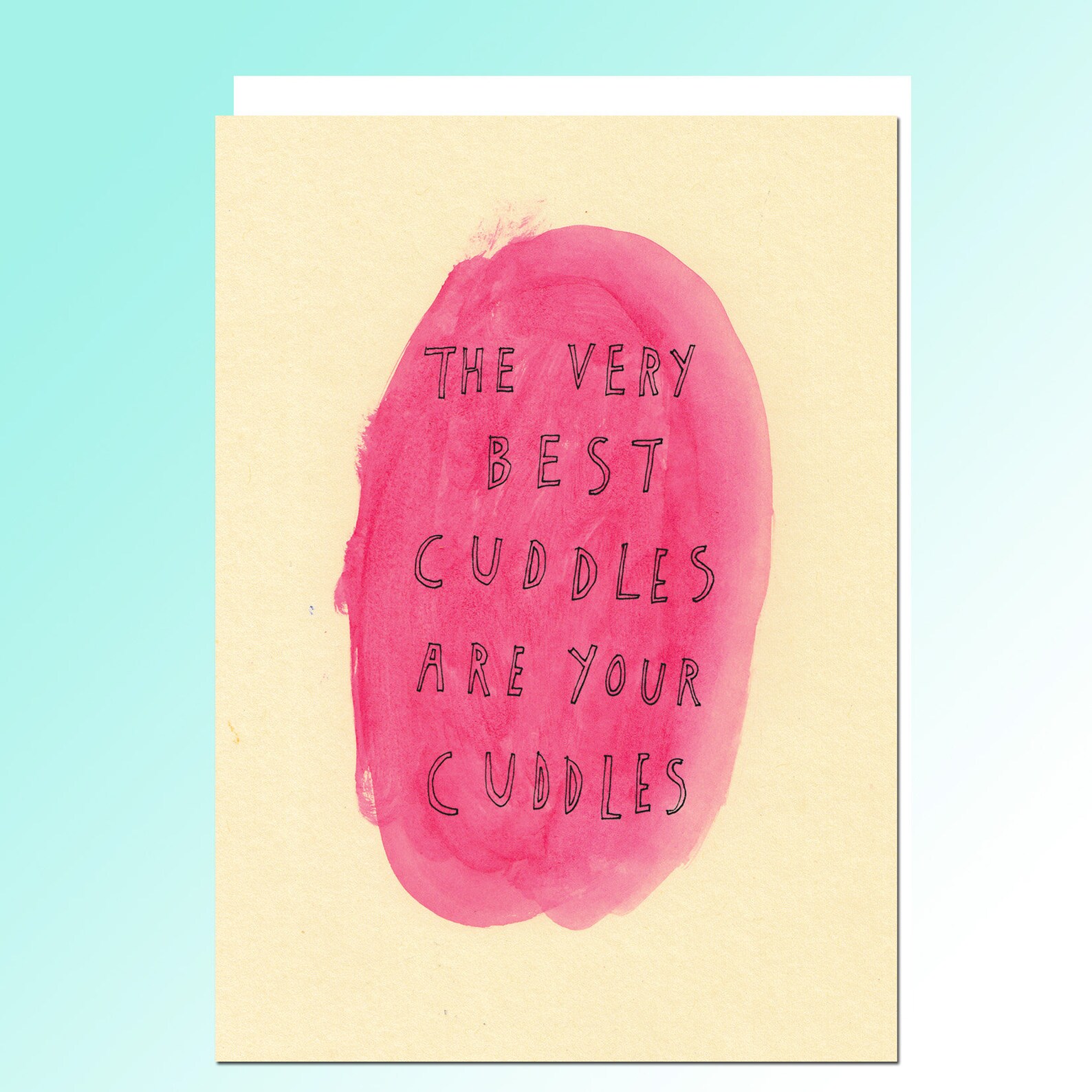 Your Cuddles Card The Best Hugs Award Goes To Lover Etsy