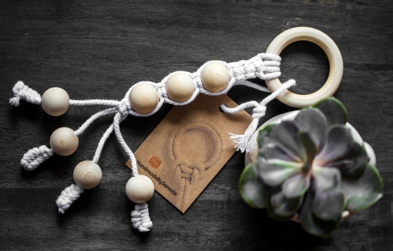 macrame teething ring