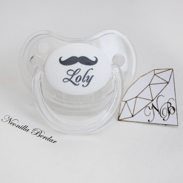 Mustache Pacifier Etsy