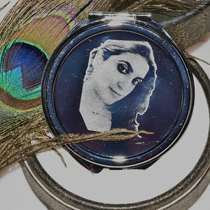 Personalisierter Taschenspiegel, Bild gravierter kompakter Spiegel, gravierter kompakter Spiegel mit Foto, kleiner Spiegel