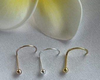 Ball Nose Pin, Nose Stud, silver, gold and rose gold nose stud, nose jewellery