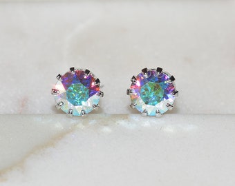Swarovski Crystal Stud Earrings, Unisex earrings, Stud earrings, Women jewellery, Body jewellery , gift for her