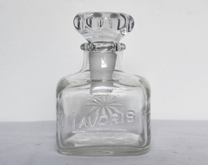 Retro Lavoris Mouth Wash Etched Glass Bottle 1970's Etsy