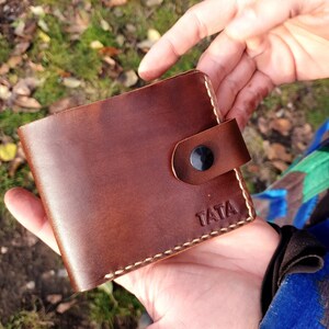 Handgefertigte Geldbörse aus Leder | Personalisierbar