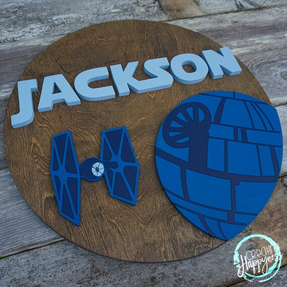 Star Wars Name Sign Star Wars Death Star Custom Sign Etsy