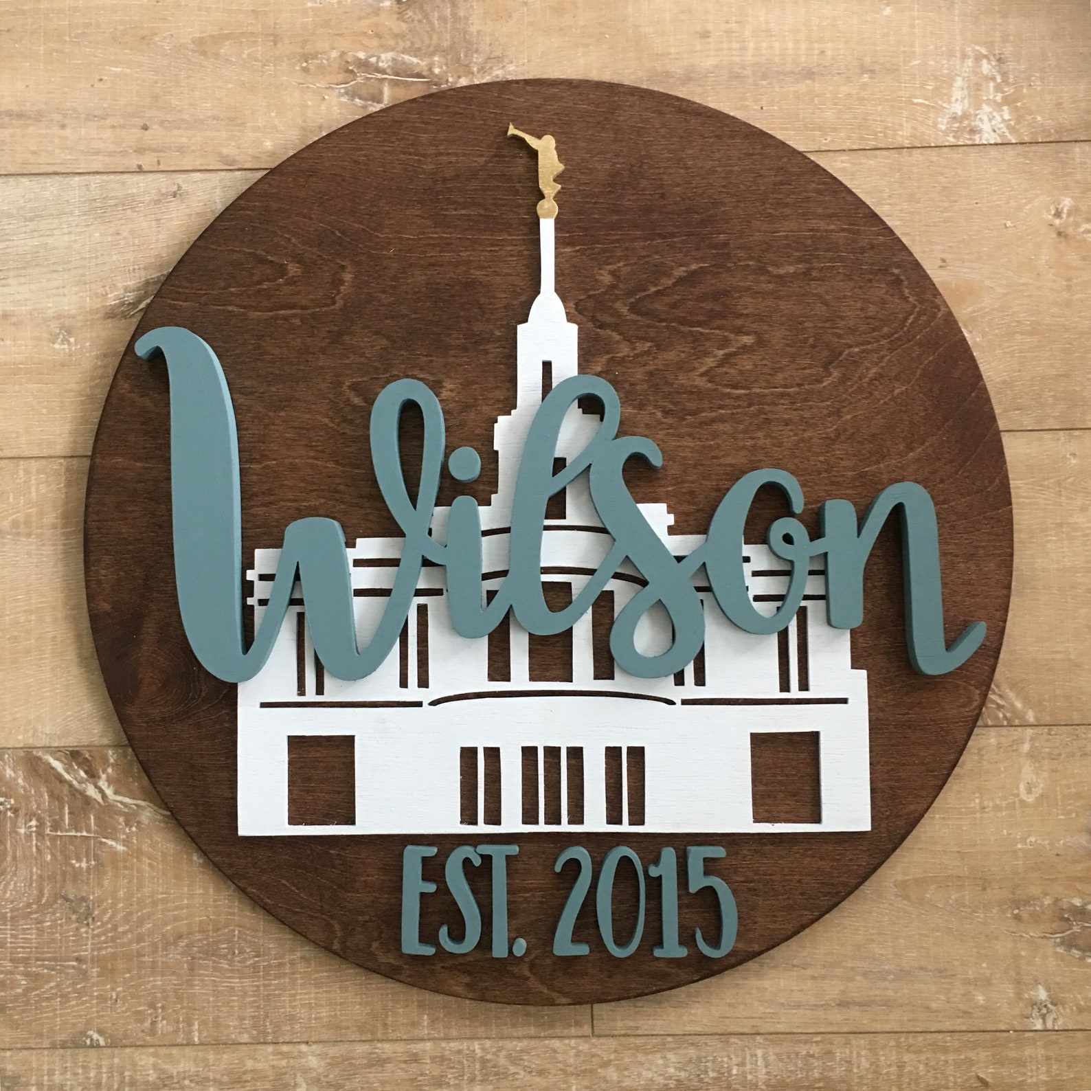 LDS Temple Sign Family Established Sign Custom Sign Wood Etsy
