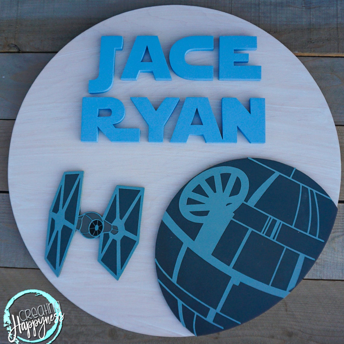 Star Wars Name Sign Star Wars Death Star Custom Sign Etsy