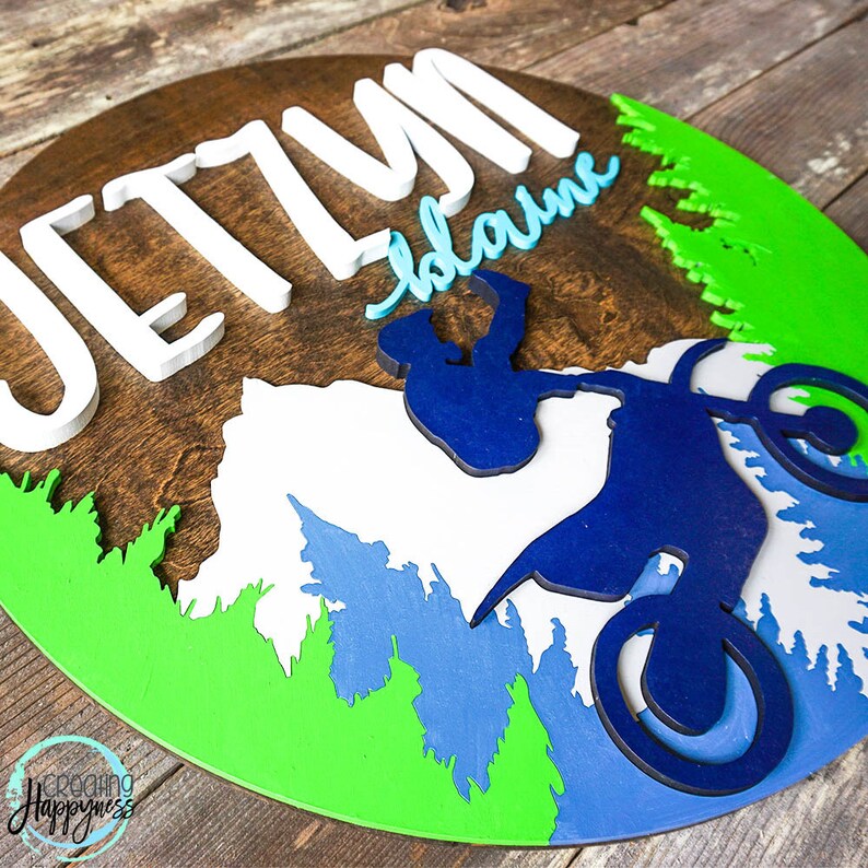 24 Dirt bike Name Sign Motorcross Dirt Bike Decor Etsy