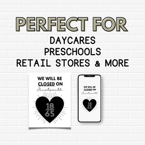 Juneteenth Holiday Closure Sign - Etsy