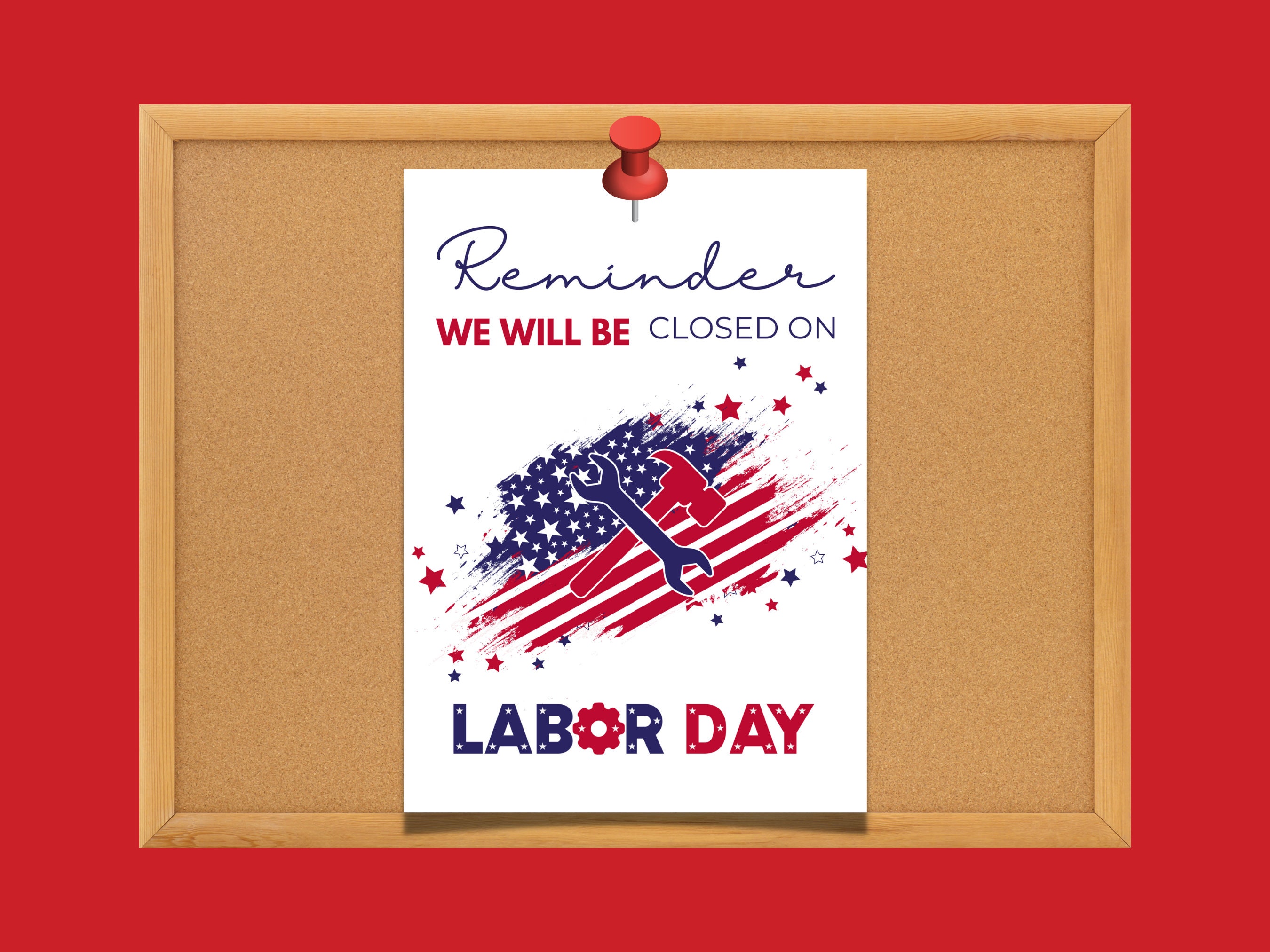 Closed for Labor Day Sign We Are Closed for Labor Day Sign Labor Day Hours Sign Labor Day Closed